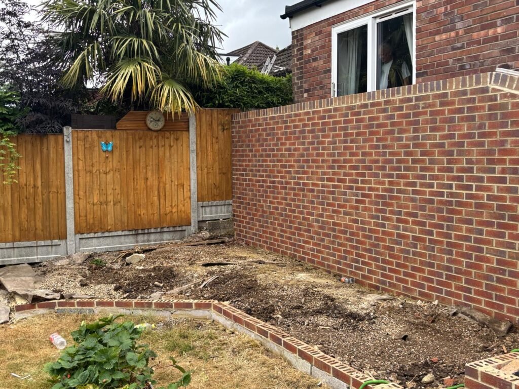 Garden clearance and ground preparation for landscaping – Essex garden makeover