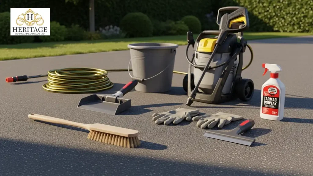 Here are the essential driveway cleaning tools: